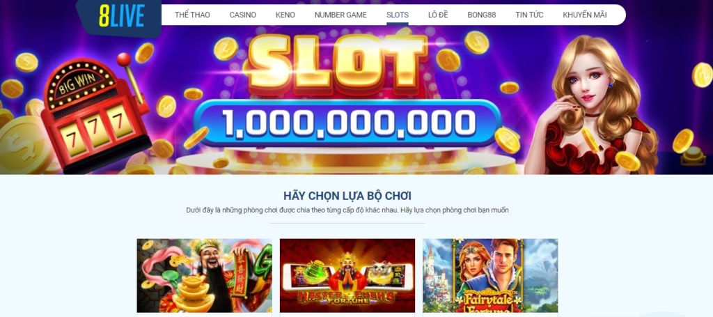 Slot 8Live đa dạng với đồ hoạ chất lượng