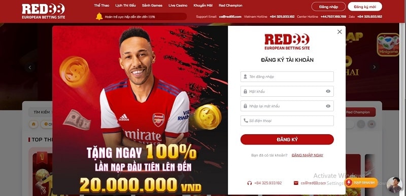 Đăng ký tài khoản tại Red88 cực dễ