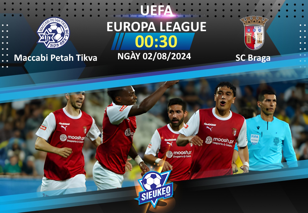 Soi kèo bóng đá Maccabi Petah Tikva vs SC Braga 00h30 ngày 02/08/2024: Khó có bất ngờ