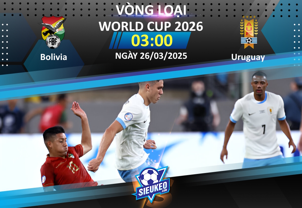 Soi kèo bóng đá Bolivia vs Uruguay 03h00 ngày 26/03/2025: Chinh phục vùng cao
