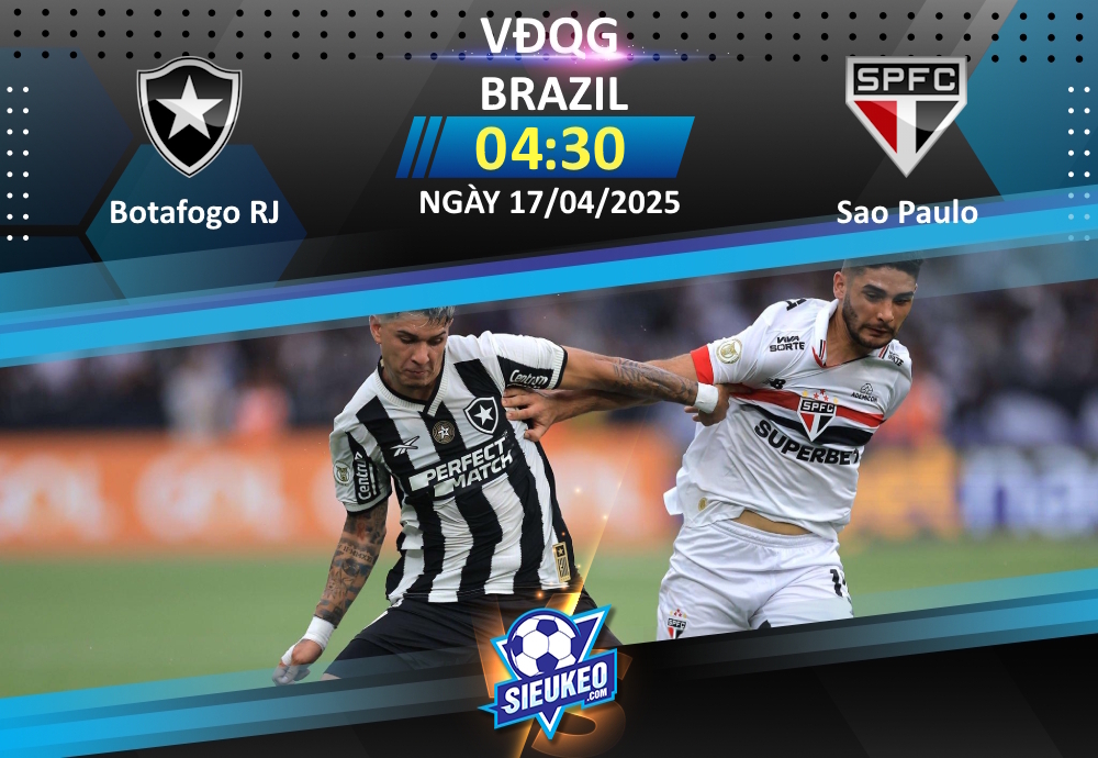 Soi kèo bóng đá Botafogo RJ vs Sao Paulo 04h30 ngày 17/04/2025: Bản lĩnh quân vương