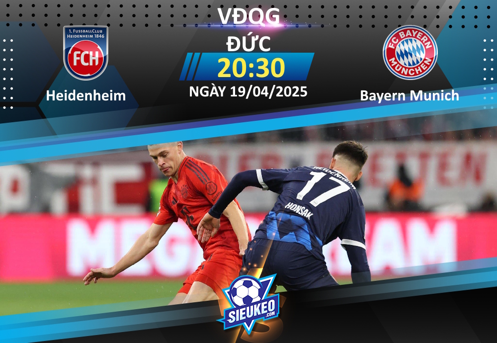 Soi kèo bóng đá Heidenheim vs Bayern Munich 20h30 ngày 19/04/2025: Xây chắc ngôi đầu