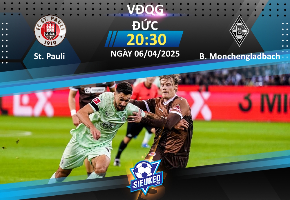 Soi kèo bóng đá St. Pauli vs Borussia Monchengladbach 20h30 ngày 06/04/2025: Chủ nhà quyết tâm