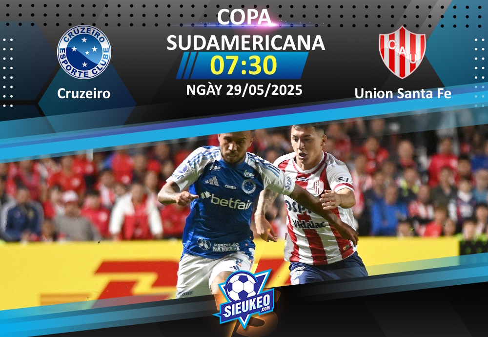 Soi kèo bóng đá Cruzeiro vs Union Santa Fe 07h30 ngày 29/05/2025: Trận thắng thủ tục