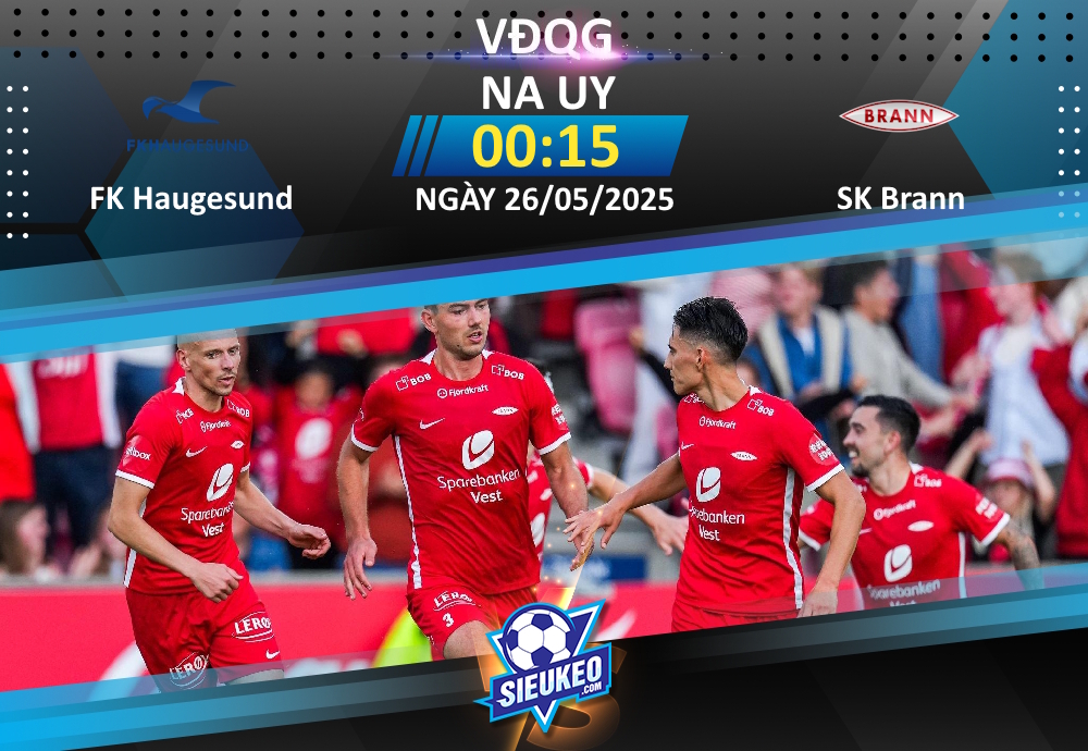 Soi kèo bóng đá FK Haugesund vs Brann 00h15 ngày 26/05/2025: Chủ nhà sa lầy