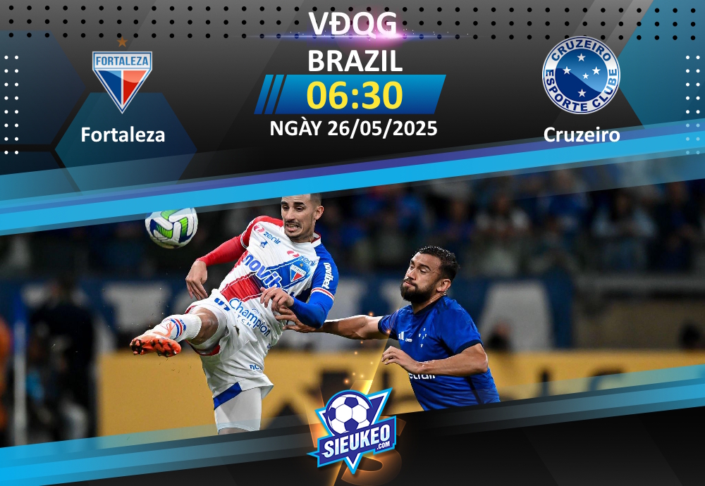 Soi kèo bóng đá Fortaleza vs Cruzeiro 06h30 ngày 26/05/2025: Bất phân thắng bại