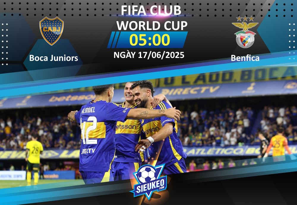 Soi kèo bóng đá Boca Juniors vs Benfica 05h00 ngày 17/06/2025: Khó có bất ngờ
