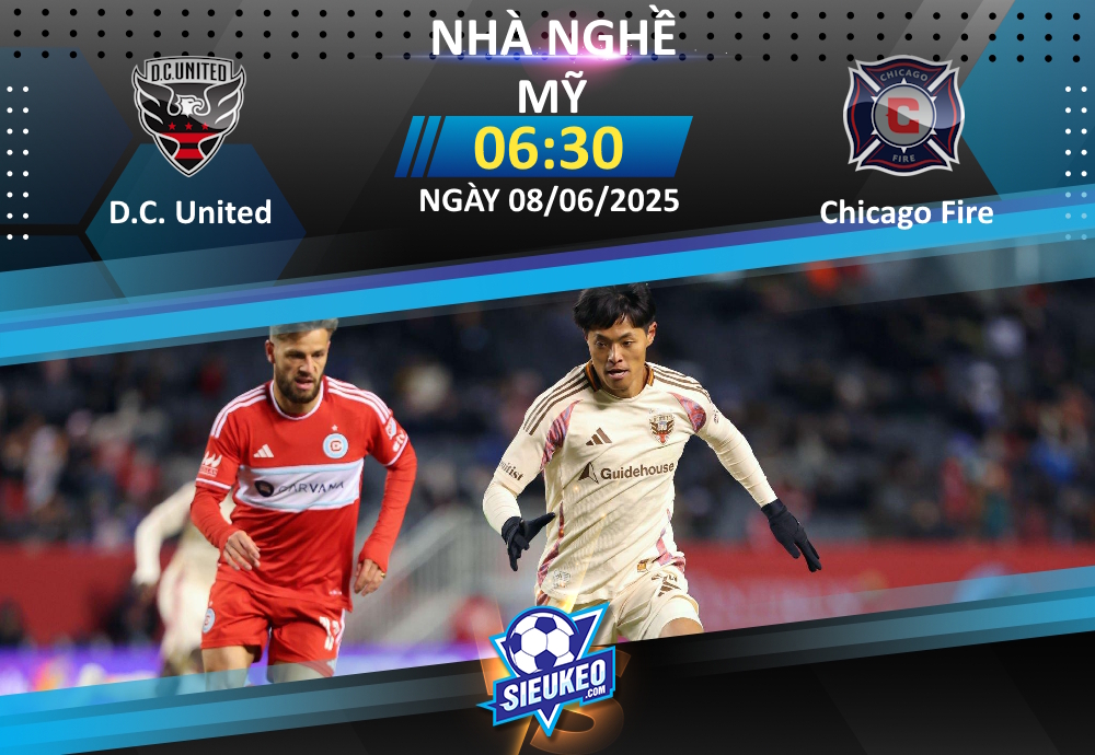 Soi kèo bóng đá DC United vs Chicago Fire 06h30 ngày 08/06/2025: Kẻ tám lạng, người nửa cân