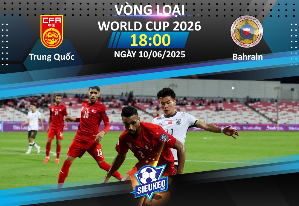 Soi kèo bóng đá Trung Quốc vs Bahrain 18h00 ngày 10/06/2025: Thắng vì danh dự